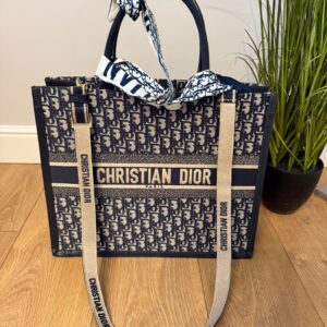 Torebka w stylu Christian Dior – Book Tote Replika Granatowa