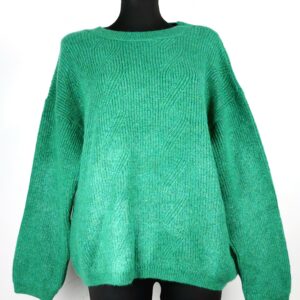 Sweter oversize Pieces zielony