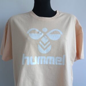Hummel – Beżowy t-shirt crop